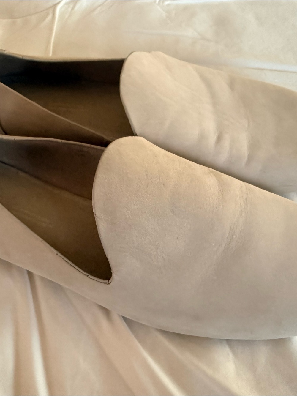 Toms Light Beige Suede Slip-On Loafers